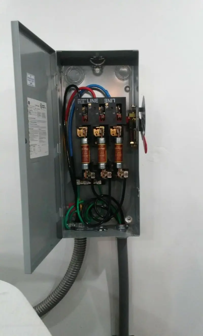 Three-phase disconnect switch installed for Electrical Wiring & Rewiring in Middle Paxton