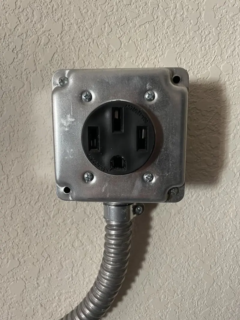 NEMA 14-50 outlet installed for Electrical Panel Upgrade in Middle Paxton